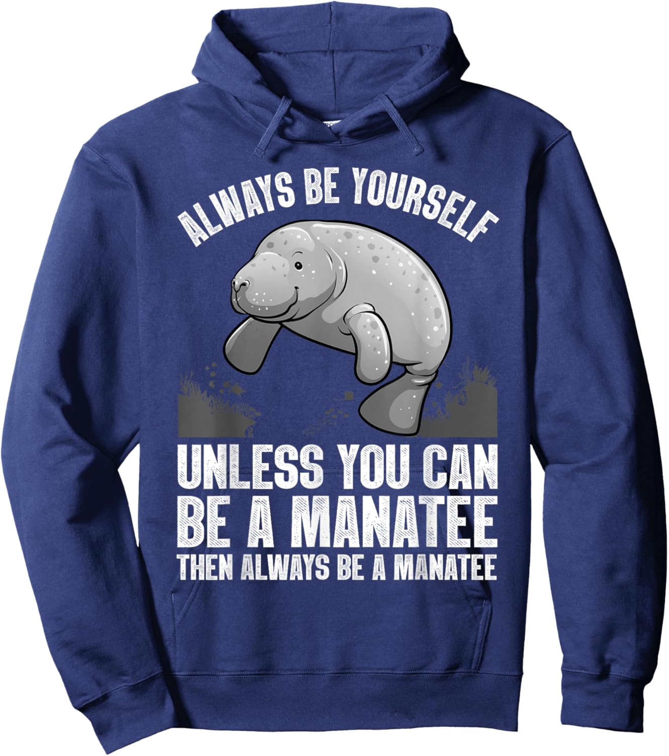 Funny Manatee Design Women Boys Girls Manatee Lover Hoodie - Hoodie | Navy