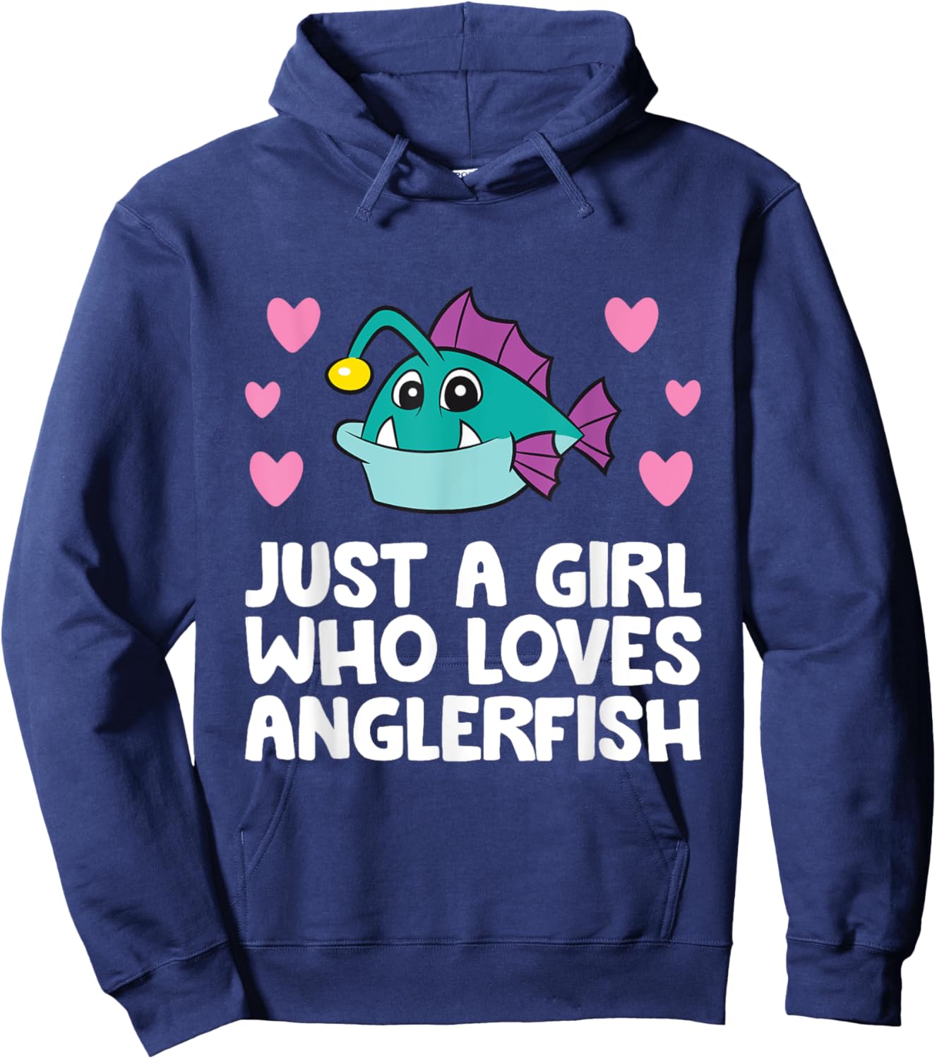 Just A Girl Who Loves Anglerfish Hoodie - Hoodie | Navy