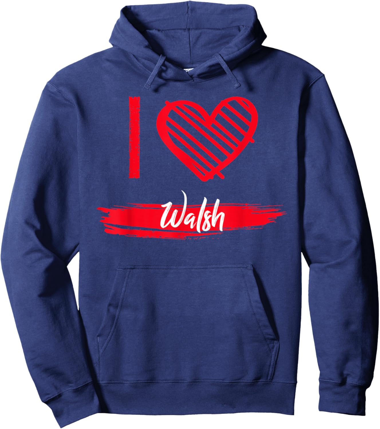 I Love Walsh County I Heart Walsh Hoodie - Hoodie | Navy