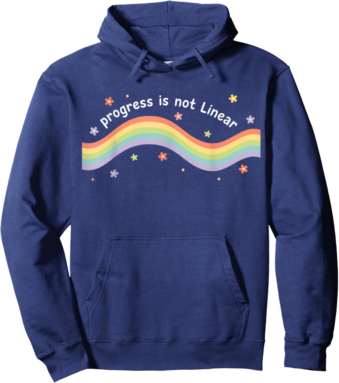 Teacher Progress is Not Linear Special Education Teacher Hoodie - Hoodie | Navy