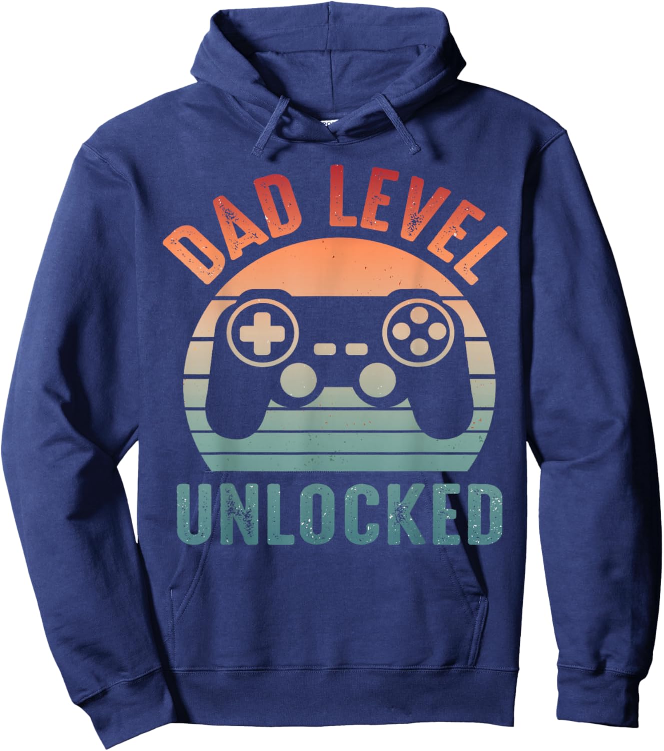 New Dad Est 2026 Gaming Dad Level Unlocked First Time Father Hoodie - Hoodie | Navy