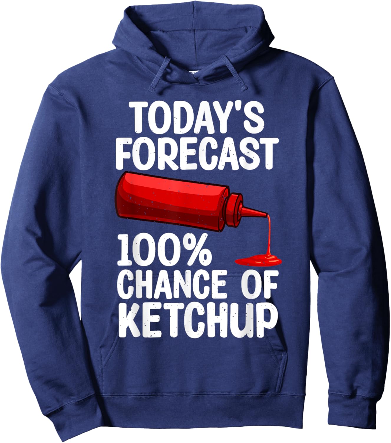 Funny Ketchup Art Women Youth Tomato Ketchup Lover Hoodie - Hoodie | Navy