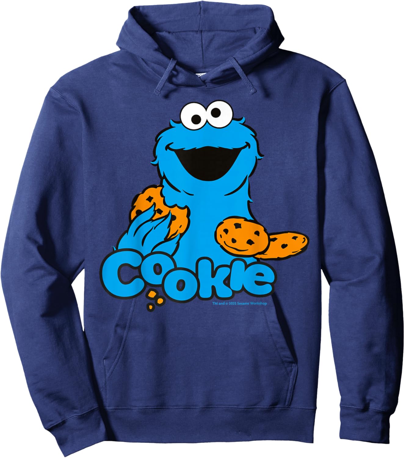Sesame Street Cookie Monster Best Cookies Happy Pose Classic Hoodie - Hoodie | Navy