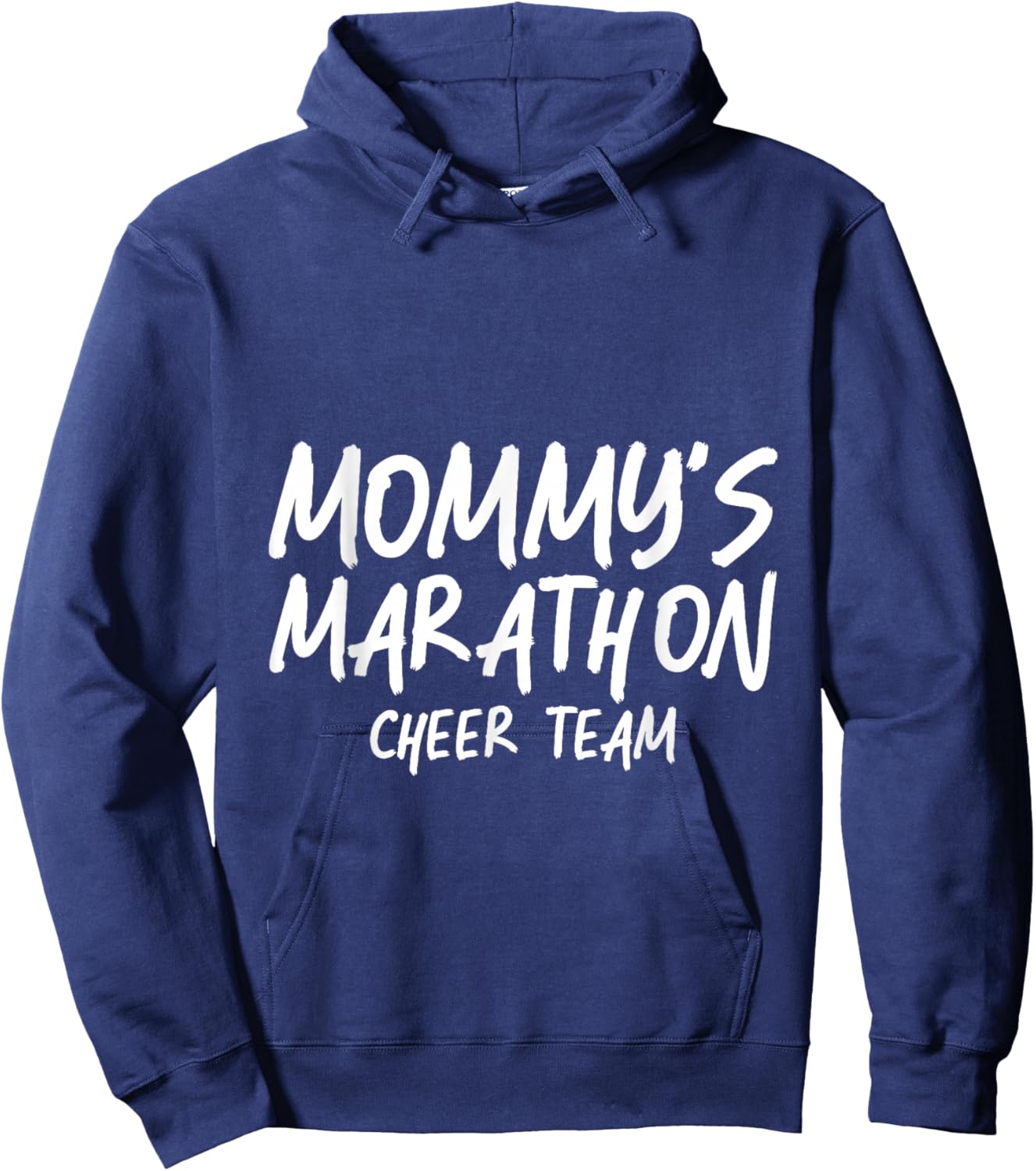 Mommy's Marathon Cheer Team Running Support Hoodie - Hoodie | Navy
