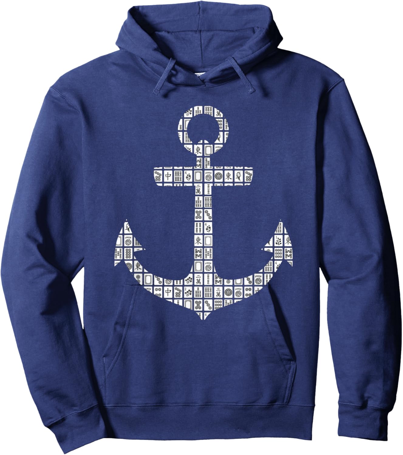Mahjong Game and Anchor Hoodie - Hoodie | Navy