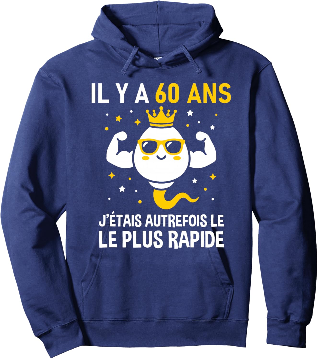 Graine Le Plus Rapide Anniversaire Blague Humour 60 Ans Haut de Gamme Hoodie - Hoodie | Navy