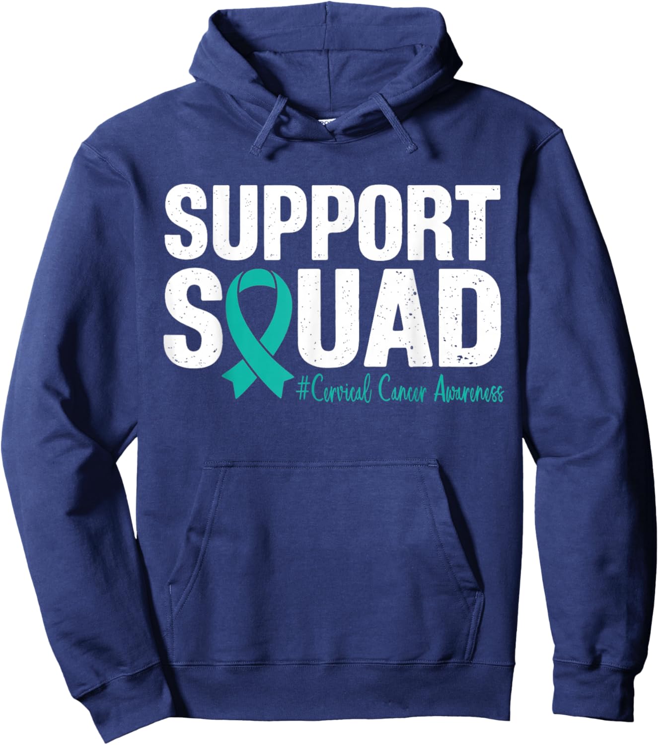 Cervical Cancer Awareness Support Squad Men Women Kids Hoodie - Hoodie | Navy