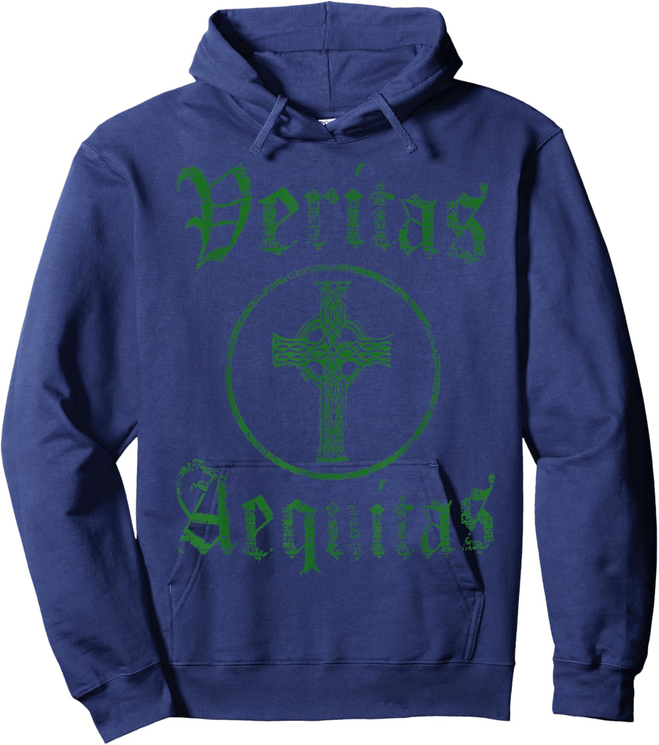 Veritas Aequitas Celtic Truth Justice prayer St Patricks Day Hoodie - Hoodie | Navy