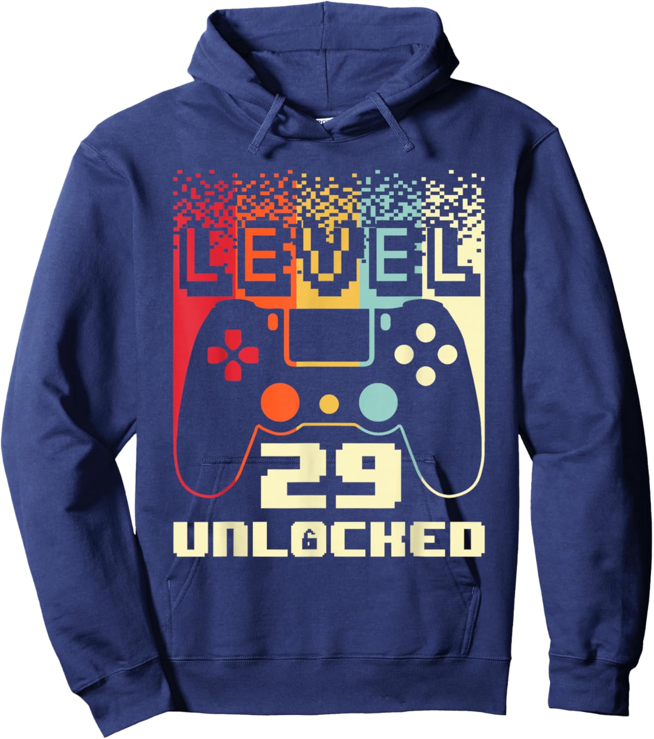 29th Birthday Level 29 Unlocked Gamer 29 Year Old Hoodie - Hoodie | Navy