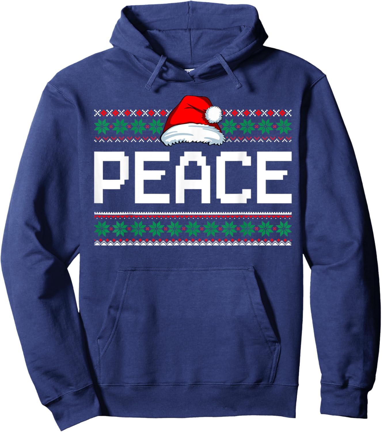 Peace I Come In Peace Couples Ugly Christmas Xmas Sweaters Hoodie - Hoodie | Navy