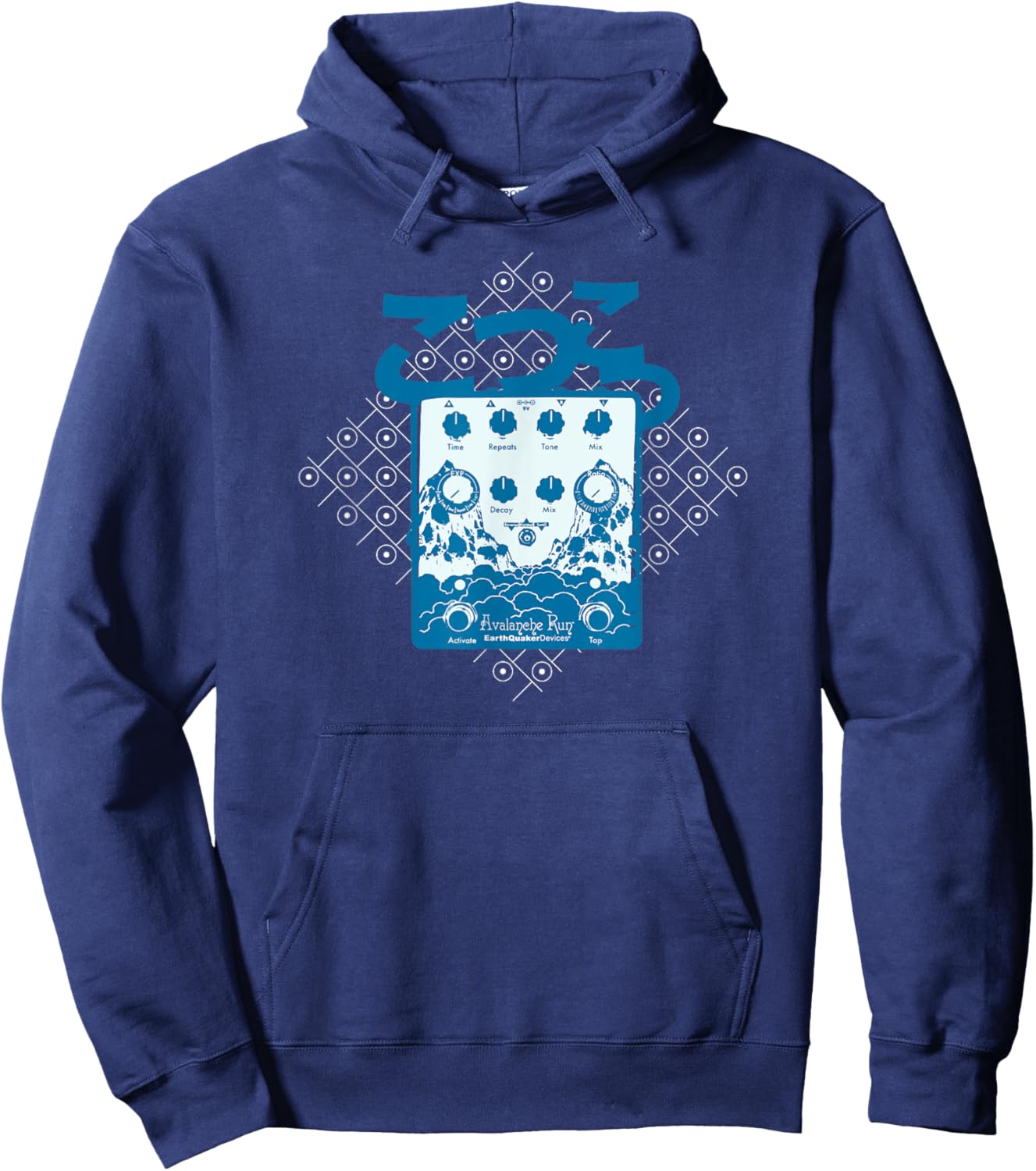 Kotsu Kotsu + Avalanche Run :: Music, Guitar Pedal, Creative Hoodie - Hoodie | Navy