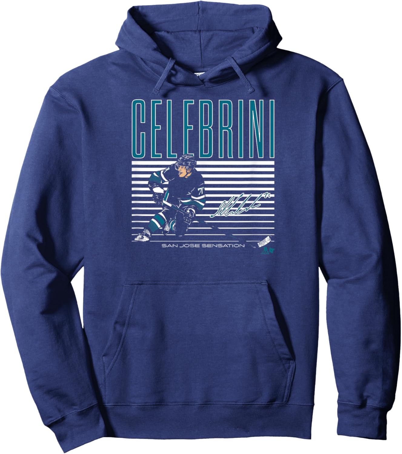 Macklin Celebrini - San Jose Sensation - San Jose Hockey Hoodie - Hoodie | Navy