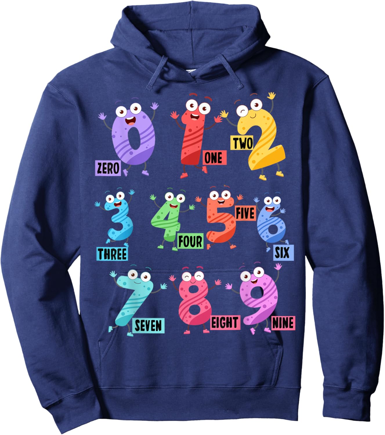 Maths Day Costume With Numbers On Idea Kids Maths Number Hoodie - Hoodie | Navy