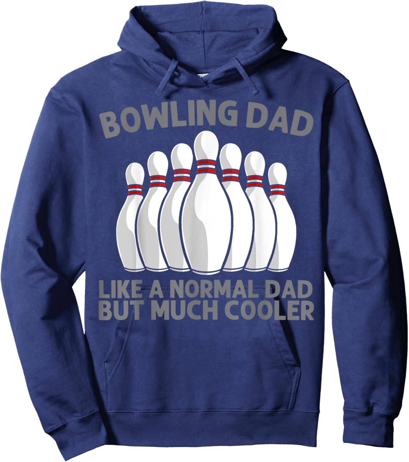 Cool Bowling For Dad Papa Bowling Team Sports League Bowler Hoodie - Hoodie | Navy