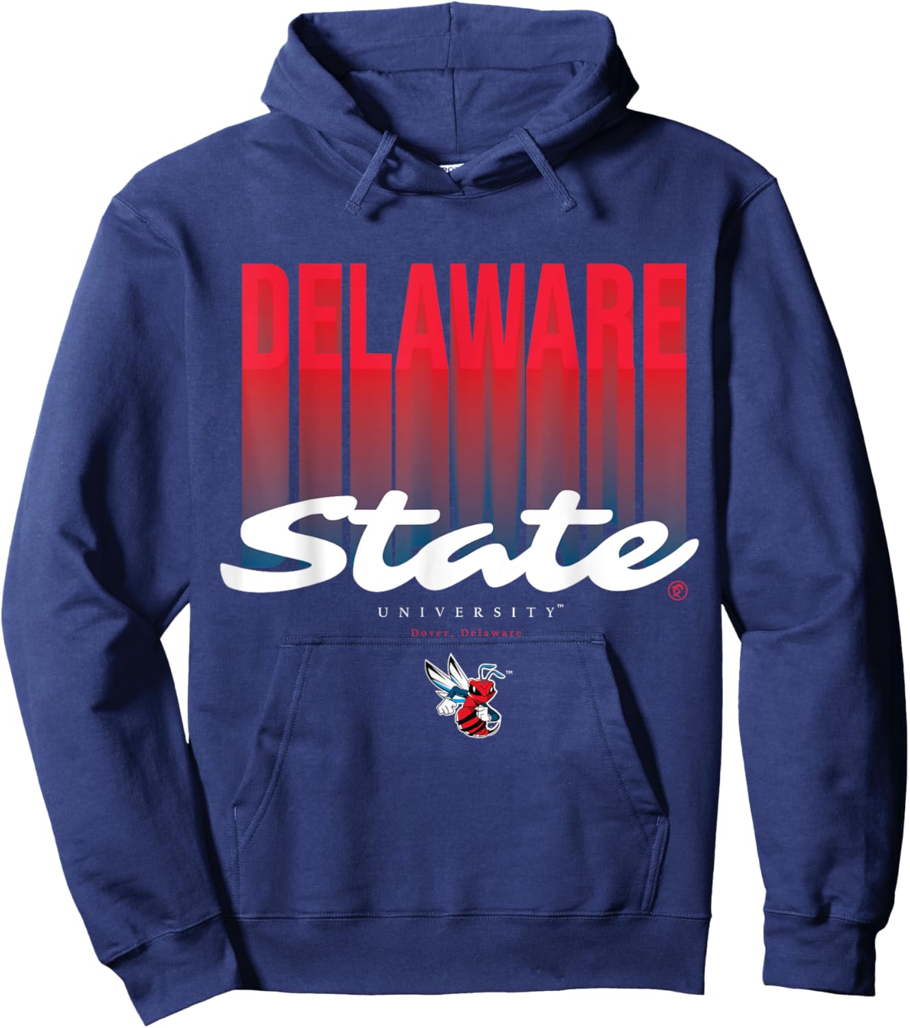 The Yard Essentials - Delaware State University - DSU Fade Hoodie - Hoodie | Navy