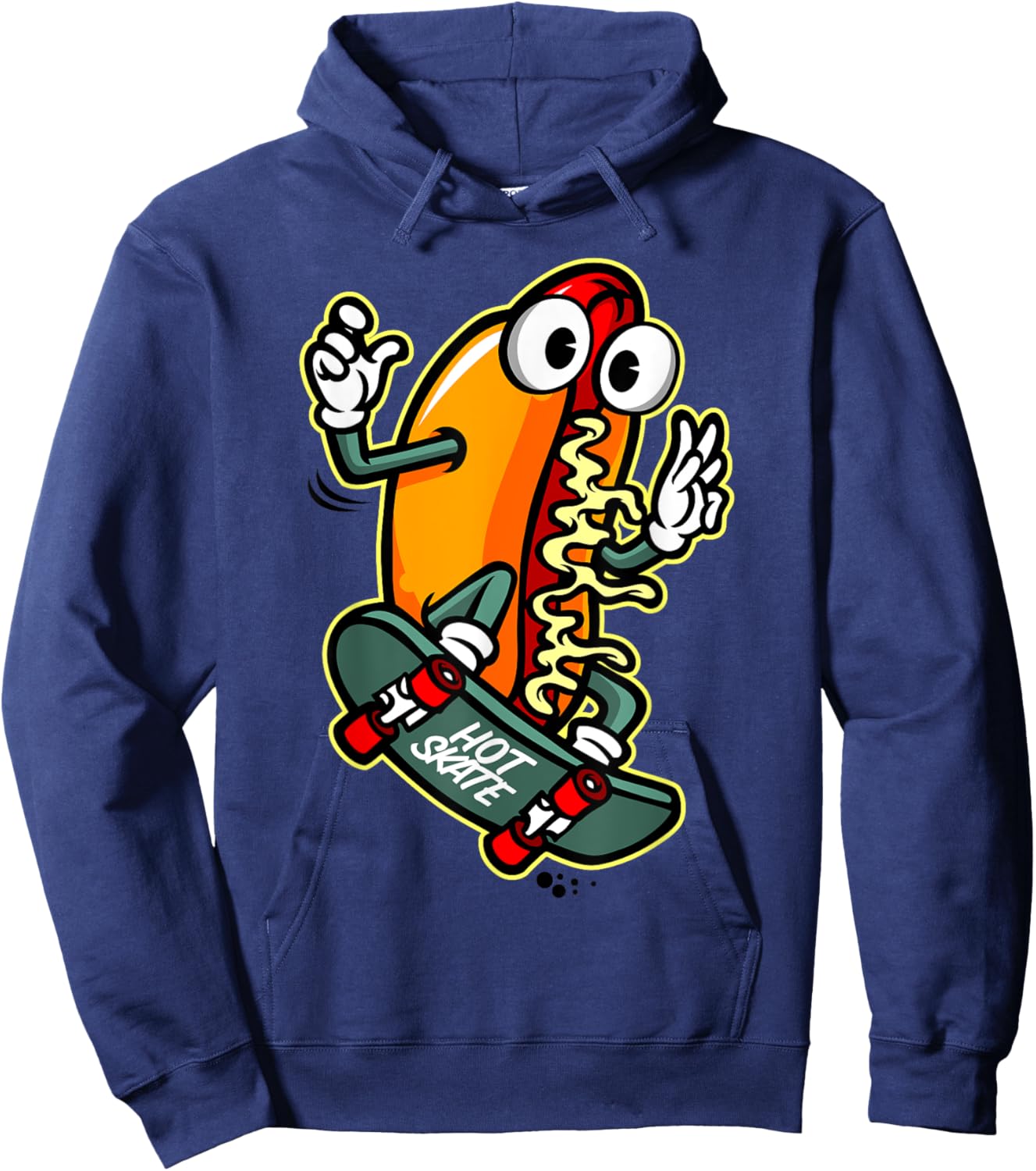 Skateboarding Hot Dog Hoodie - Hoodie | Navy
