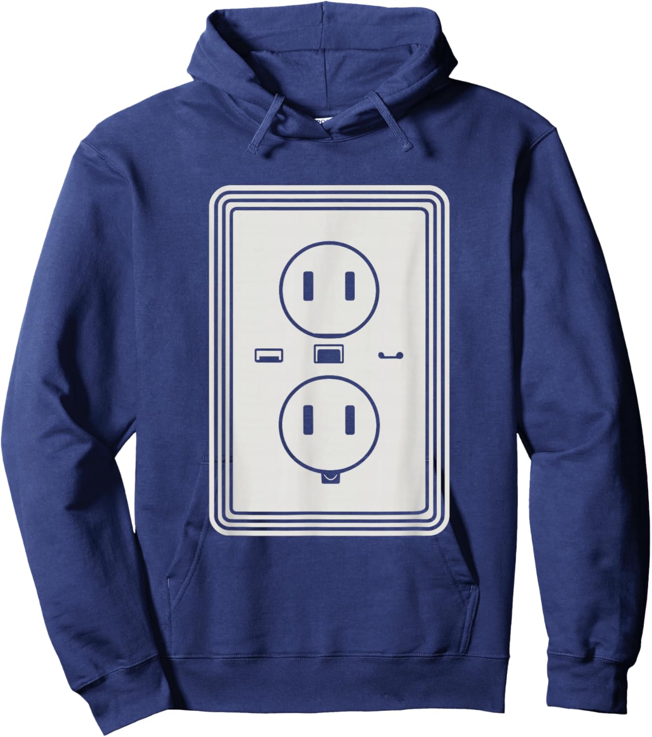Electrical Outlet Halloween Electricians Engineers Costume Hoodie - Hoodie | Navy