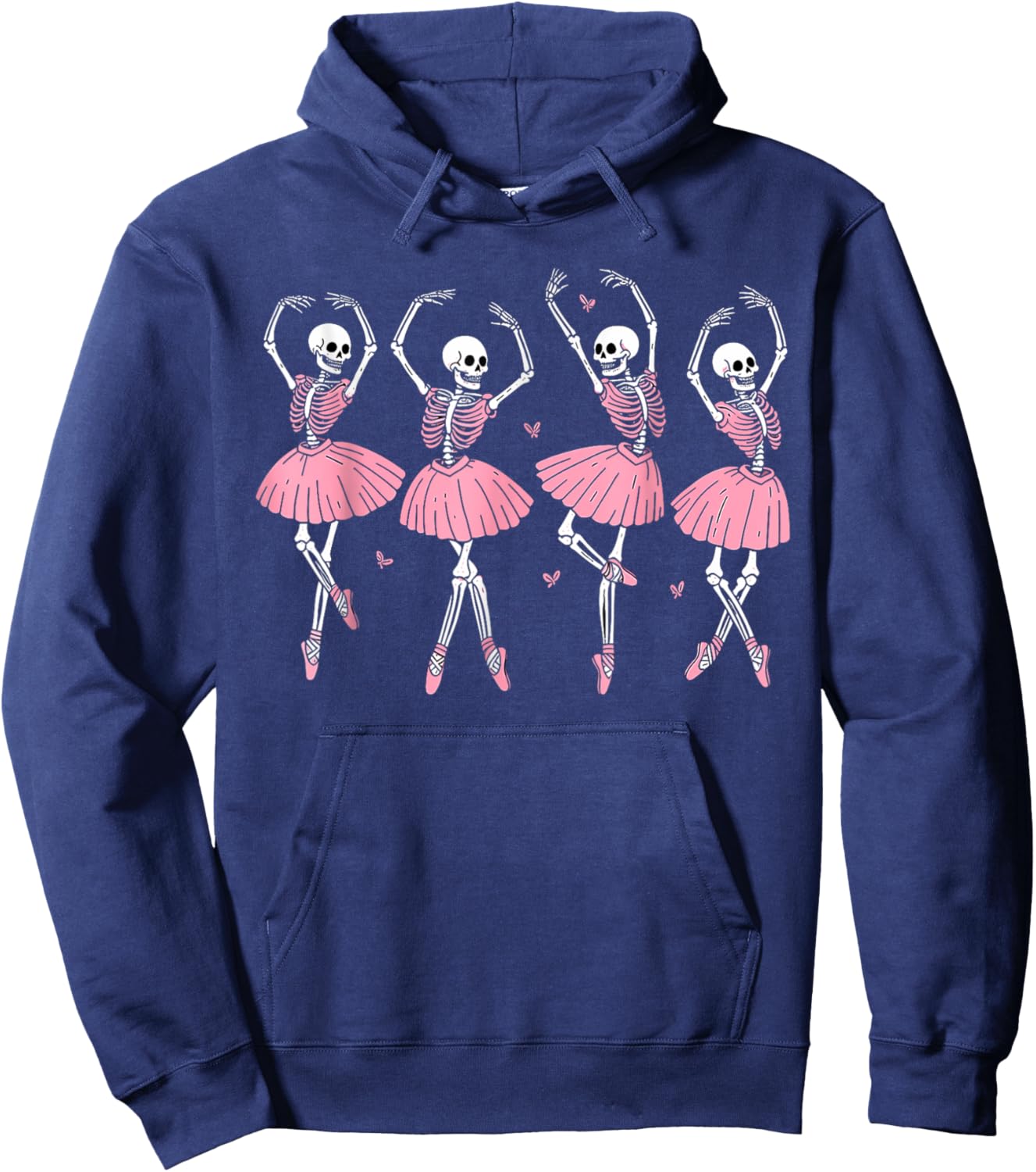 Skeleton Ballerinas Ballet Dance Cute Girl Halloween Costume Hoodie - Hoodie | Navy