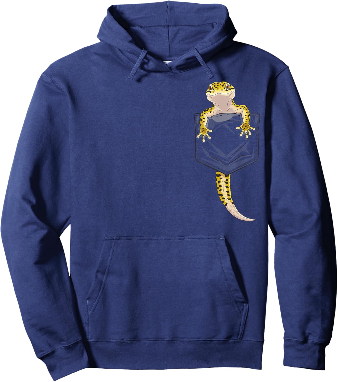 Cute Lizard Reptile Leopard Gecko Pocket Gifts Men Women Kid Hoodie - Hoodie | Navy