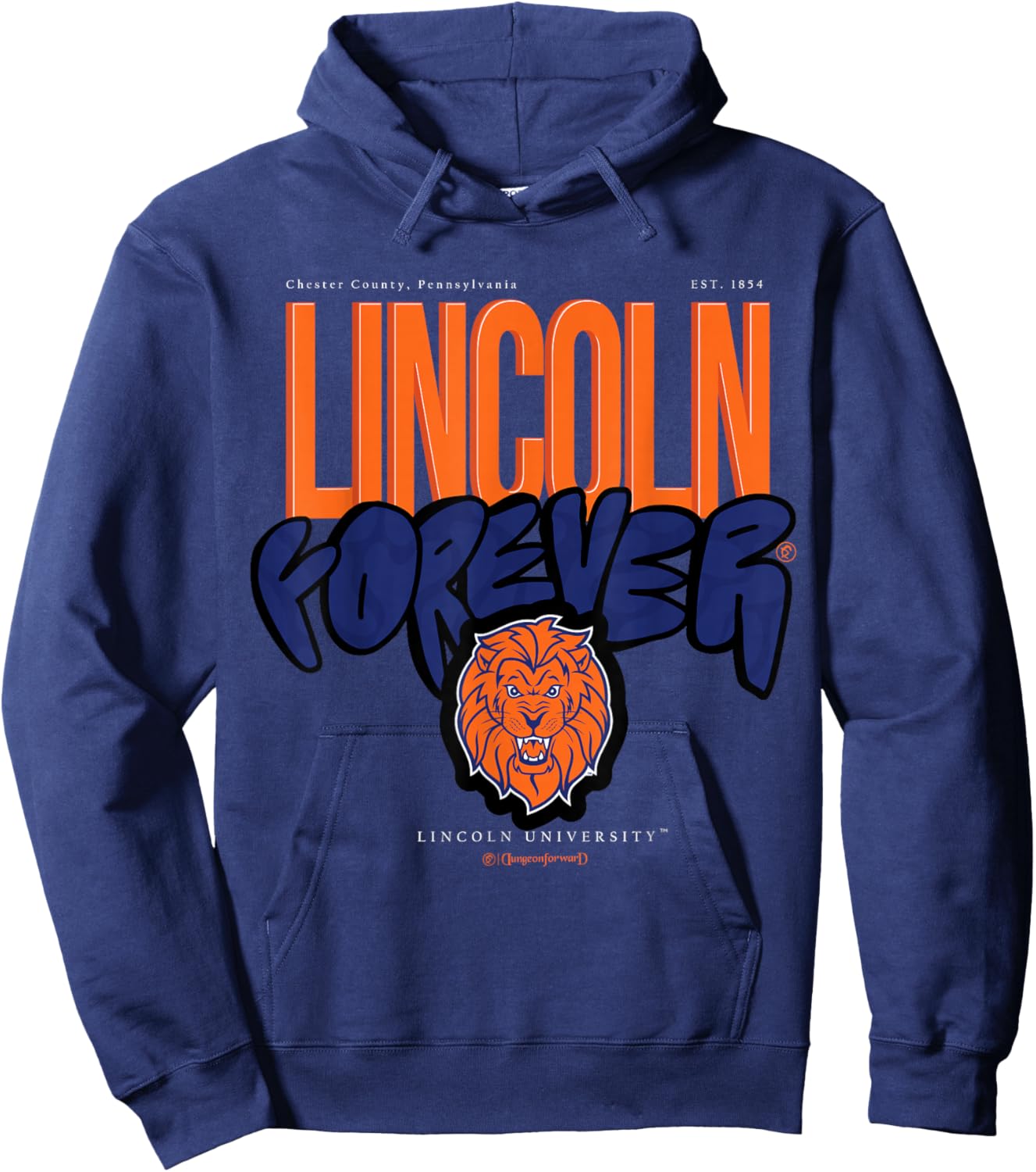 The Yard Essentials - Lincoln University PA - LU Forever Hoodie - Hoodie | Navy