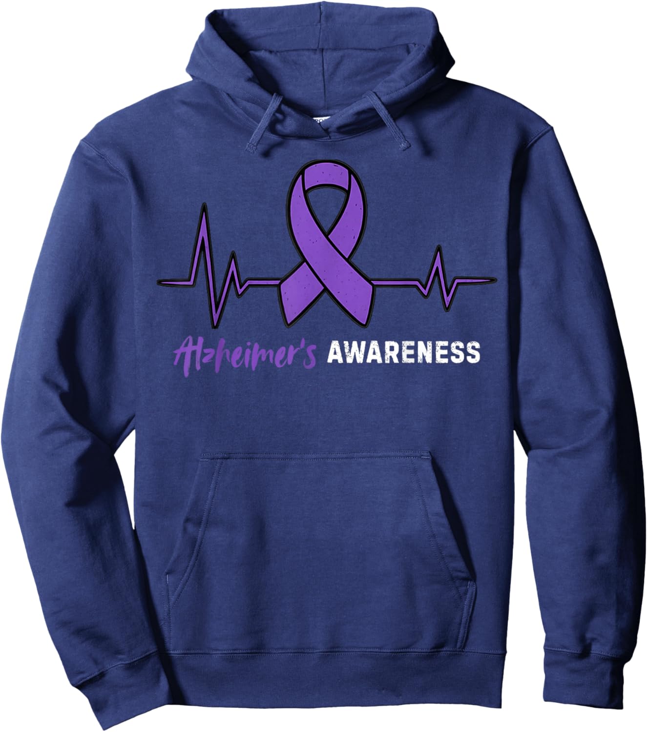 Vintage Alzheimer’s Awareness Hoodie - Hoodie | Navy