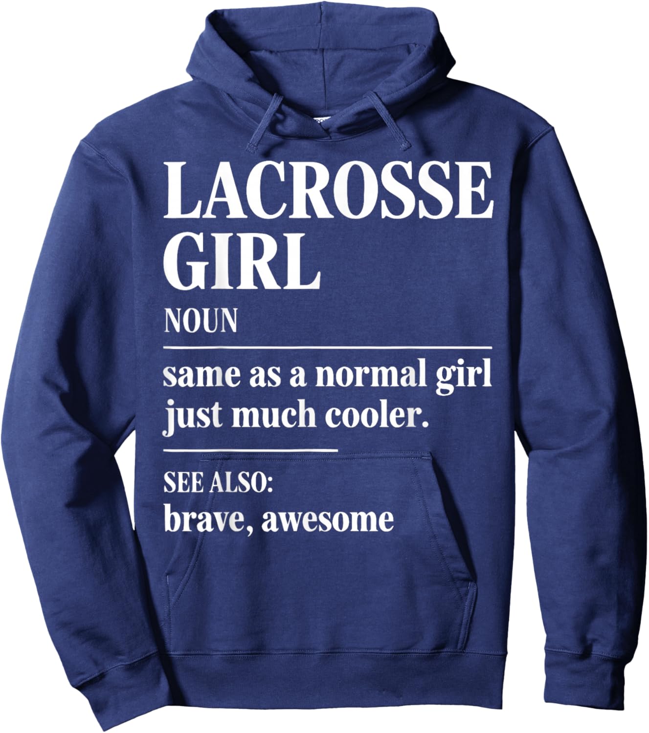 Girl Lacrosse Player Women Lax Hoodie - Hoodie | Navy