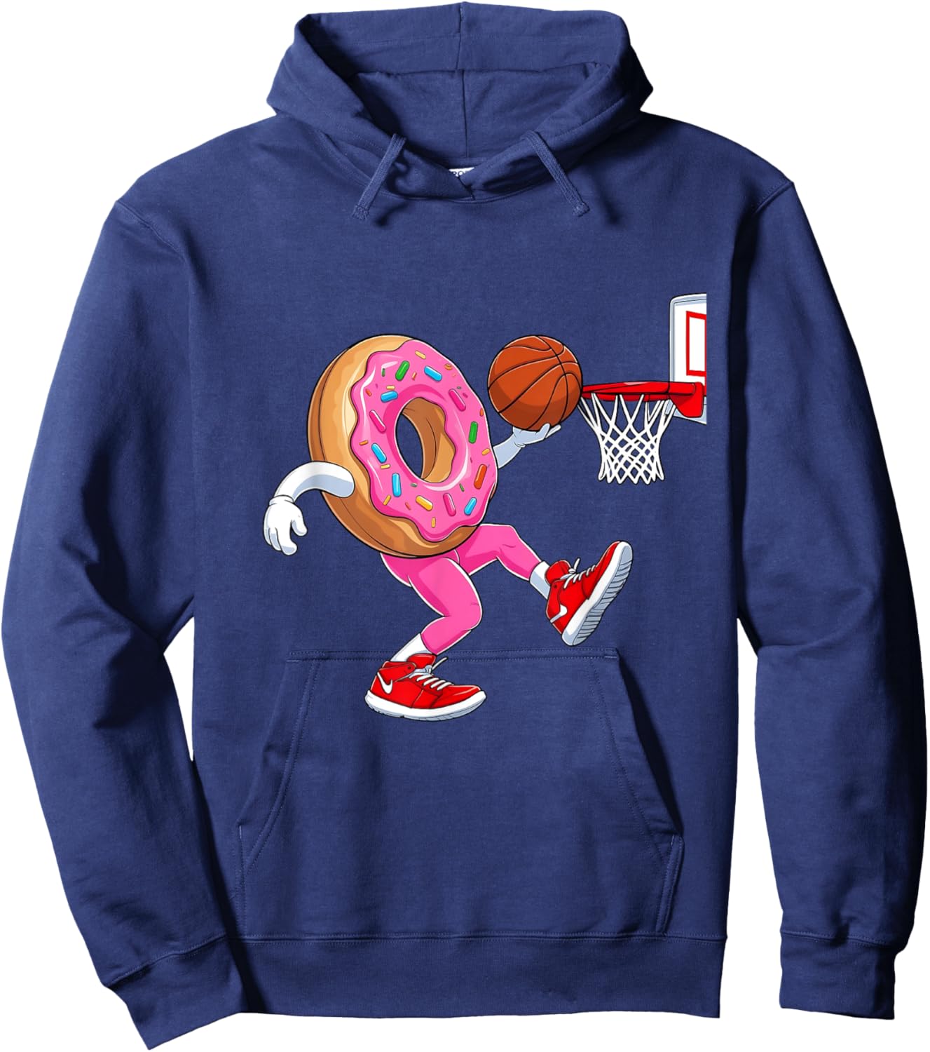 Donut Dunking Basketball Funny Food Sports design Hoodie - Hoodie | Navy