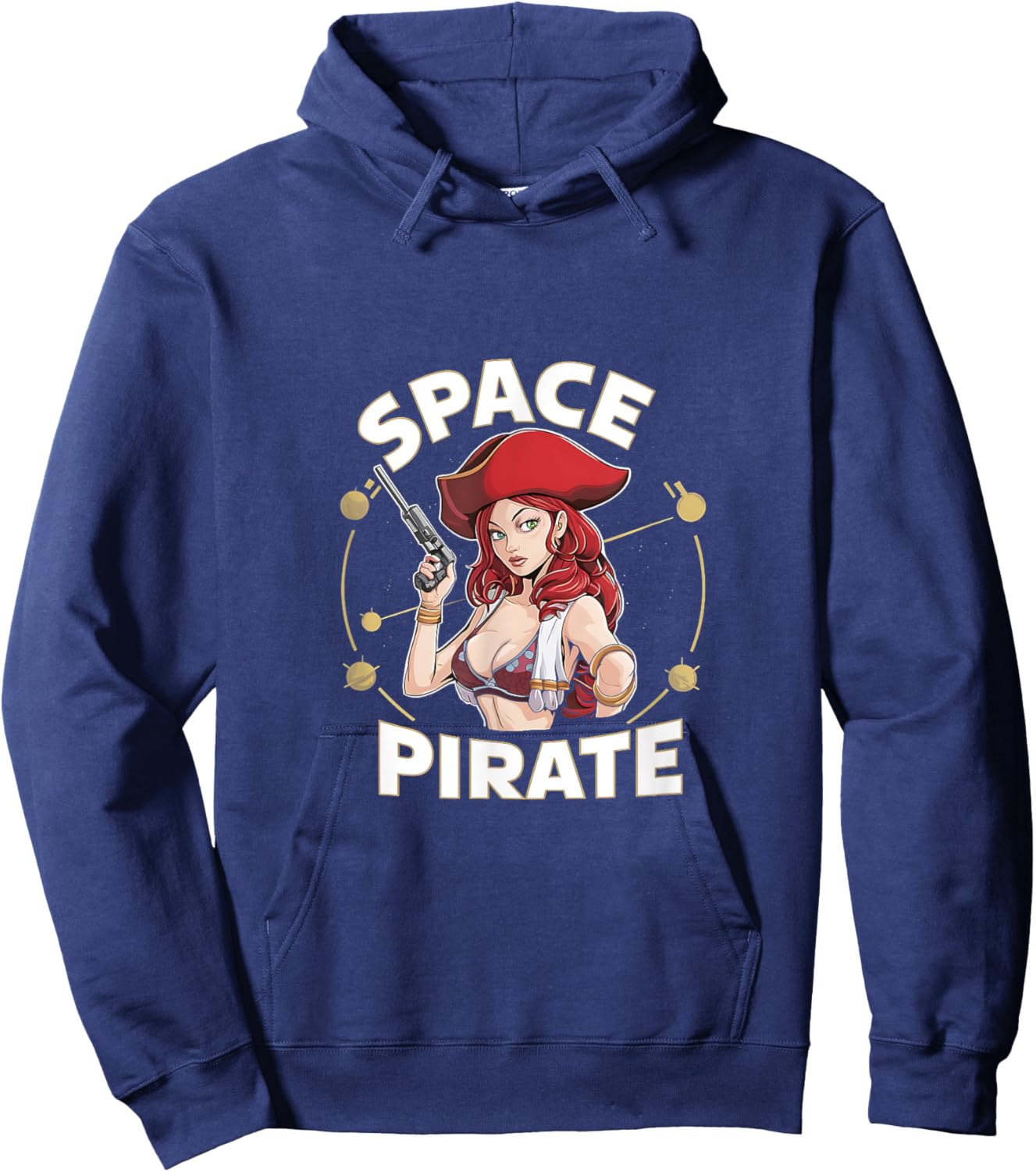 Sexy Space Pirate Bold Galaxy Adventure Hoodie - Hoodie | Navy