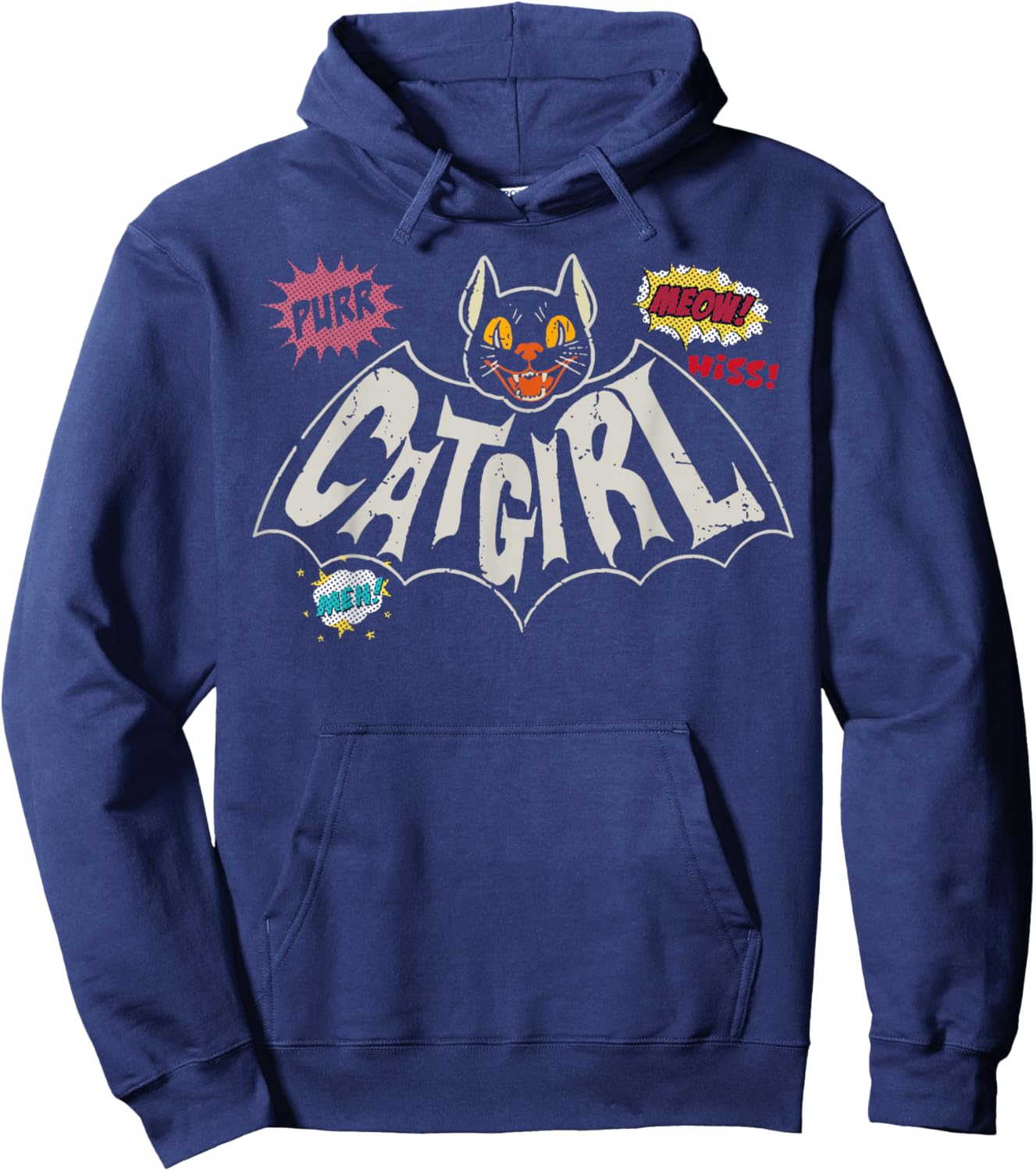 The Catgirl Vintage Hoodie - Hoodie | Navy