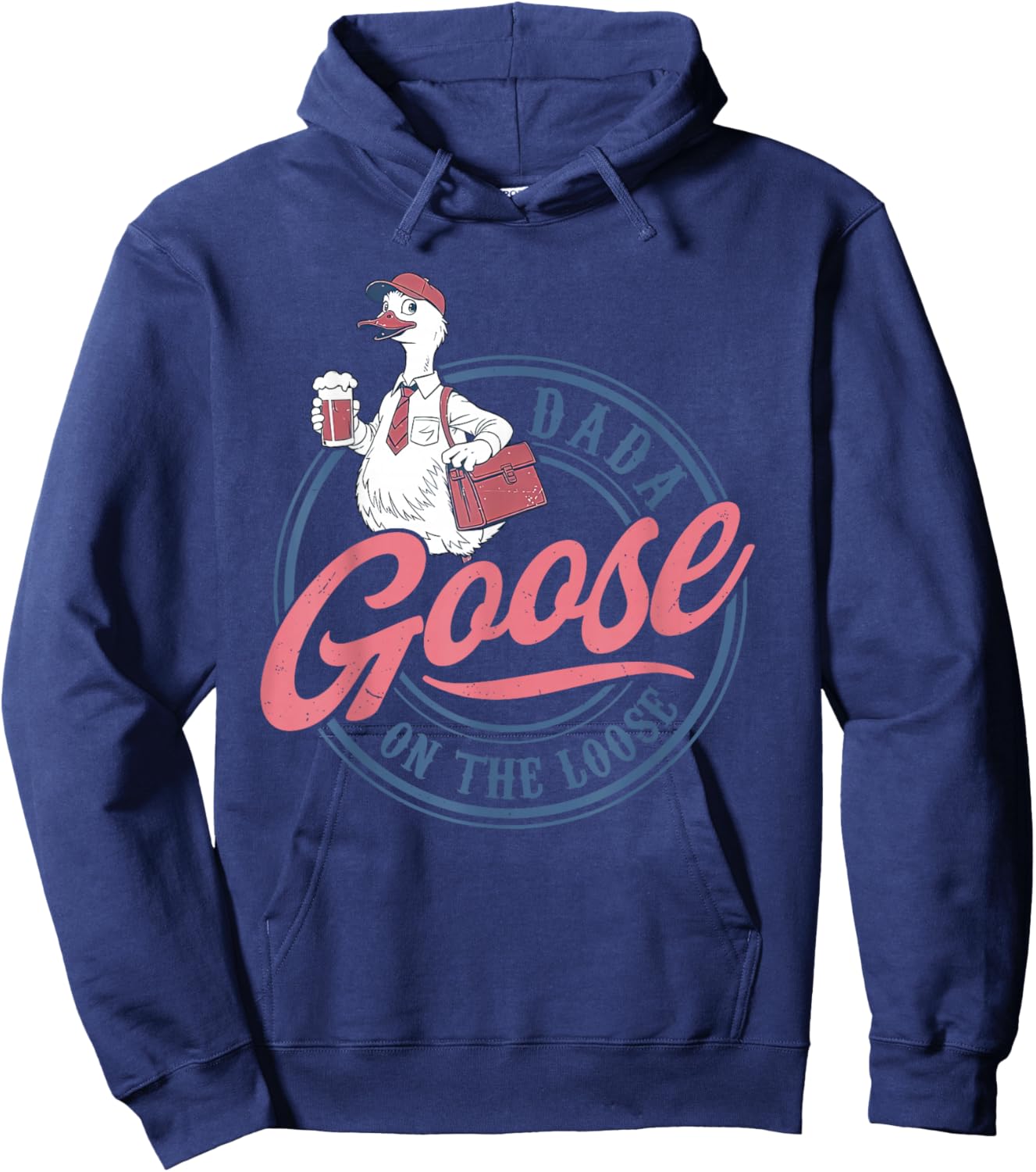 Dada Goose On The Loose Party Men Dad Father Matching Family Hoodie - Hoodie | Navy