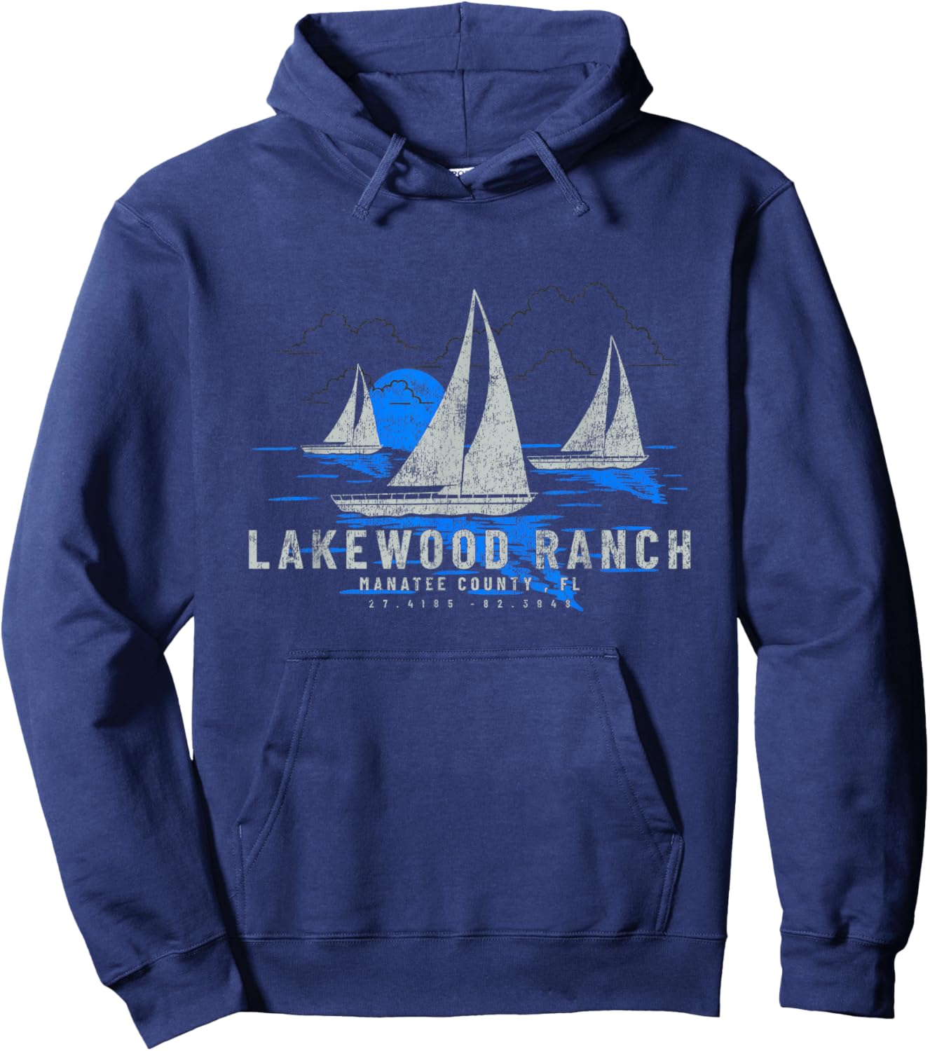 Lakewood Ranch Florida Yachting Souvenir Lakewood Ranch Hoodie - Hoodie | Navy