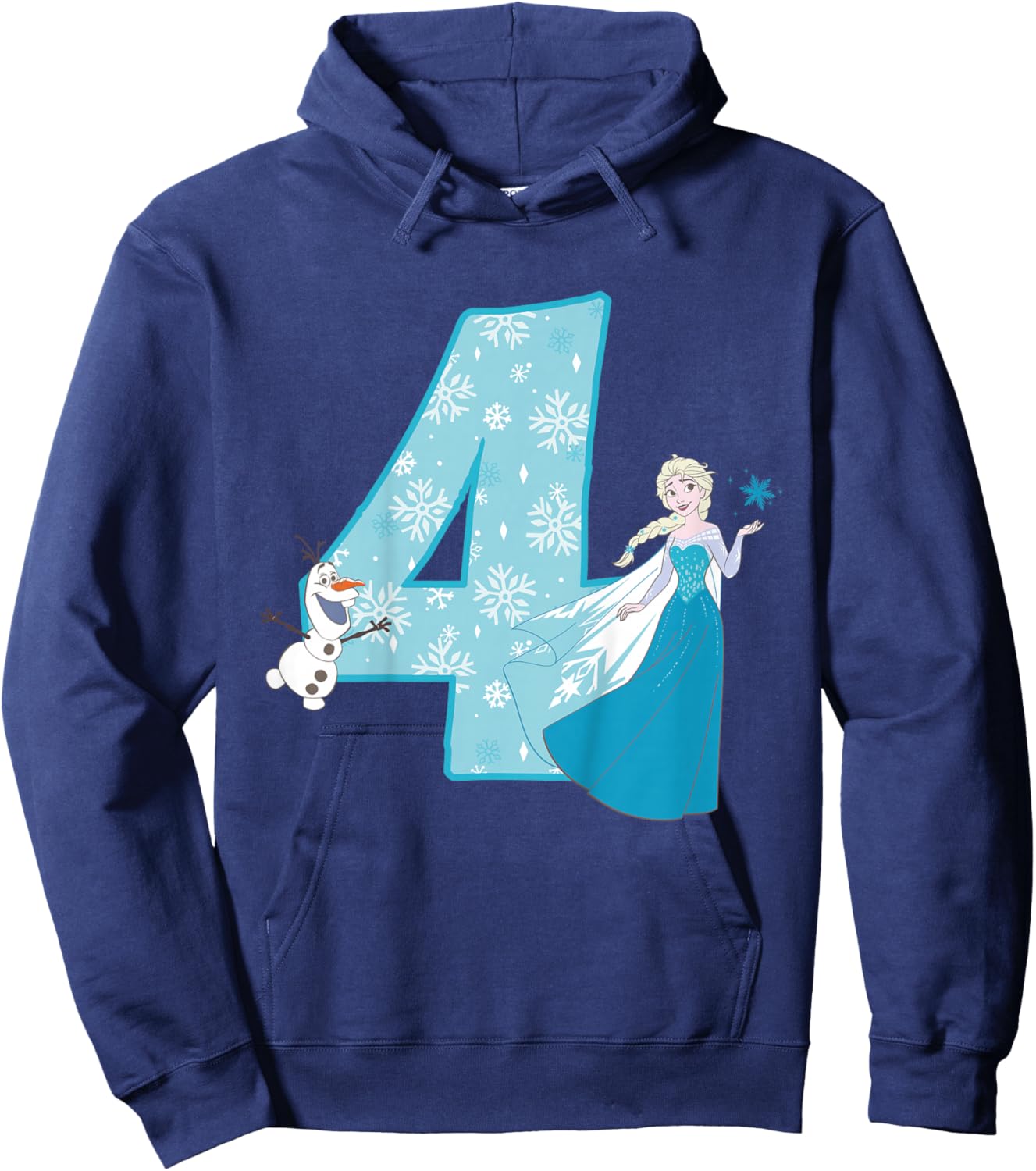 Frozen Elsa 4 Geburtstag Hoodie - Hoodie | Navy