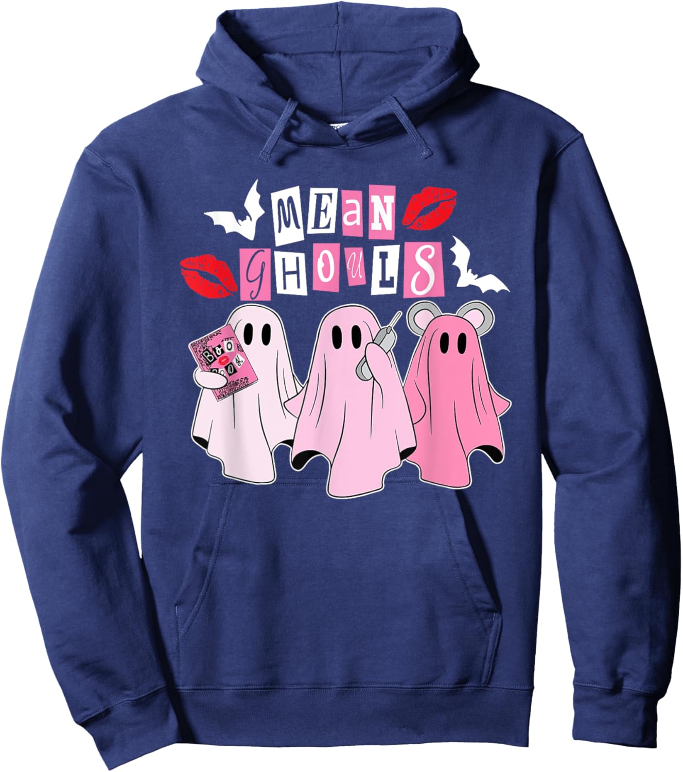 Mean Ghouls Ghost, Halloween Pink Lovers, Funny Mean Ghouls Hoodie - Hoodie | Navy