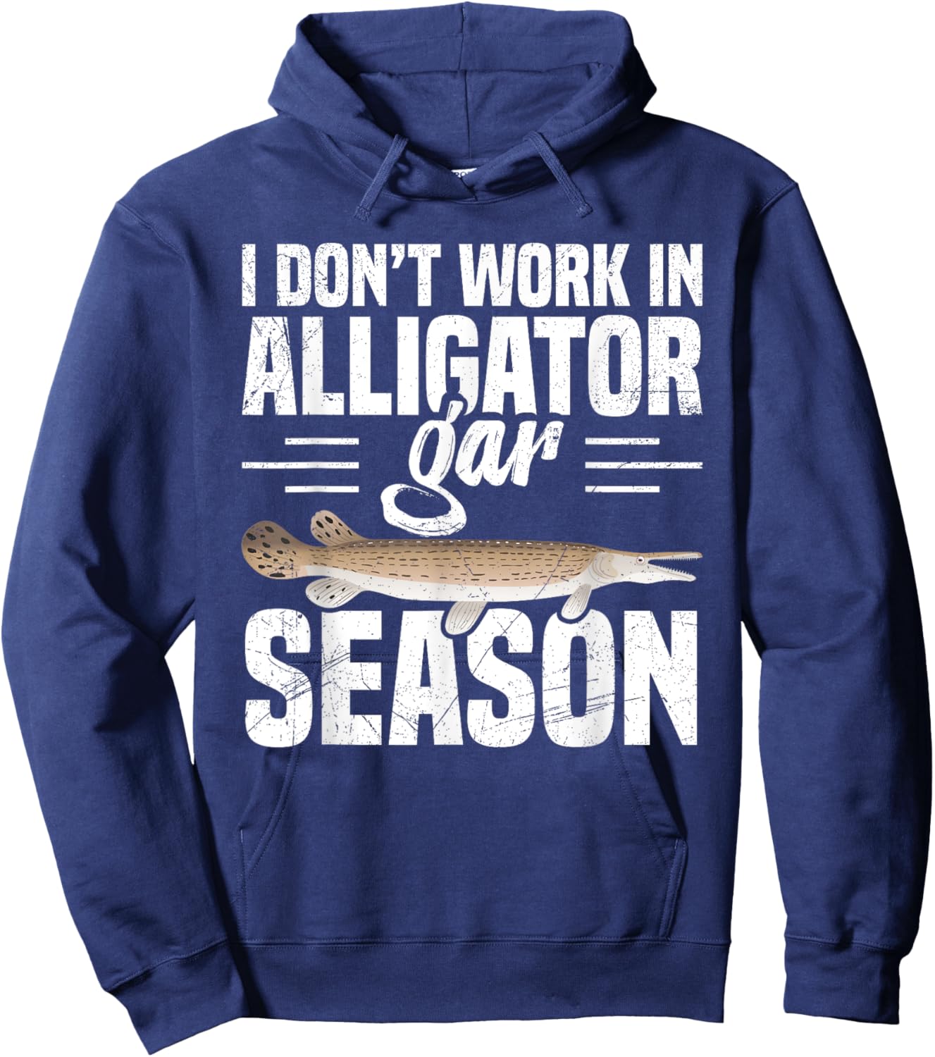 Alligator Fisher Fishing Lure Fisherman Rod Alligator Gar Hoodie - Hoodie | Navy
