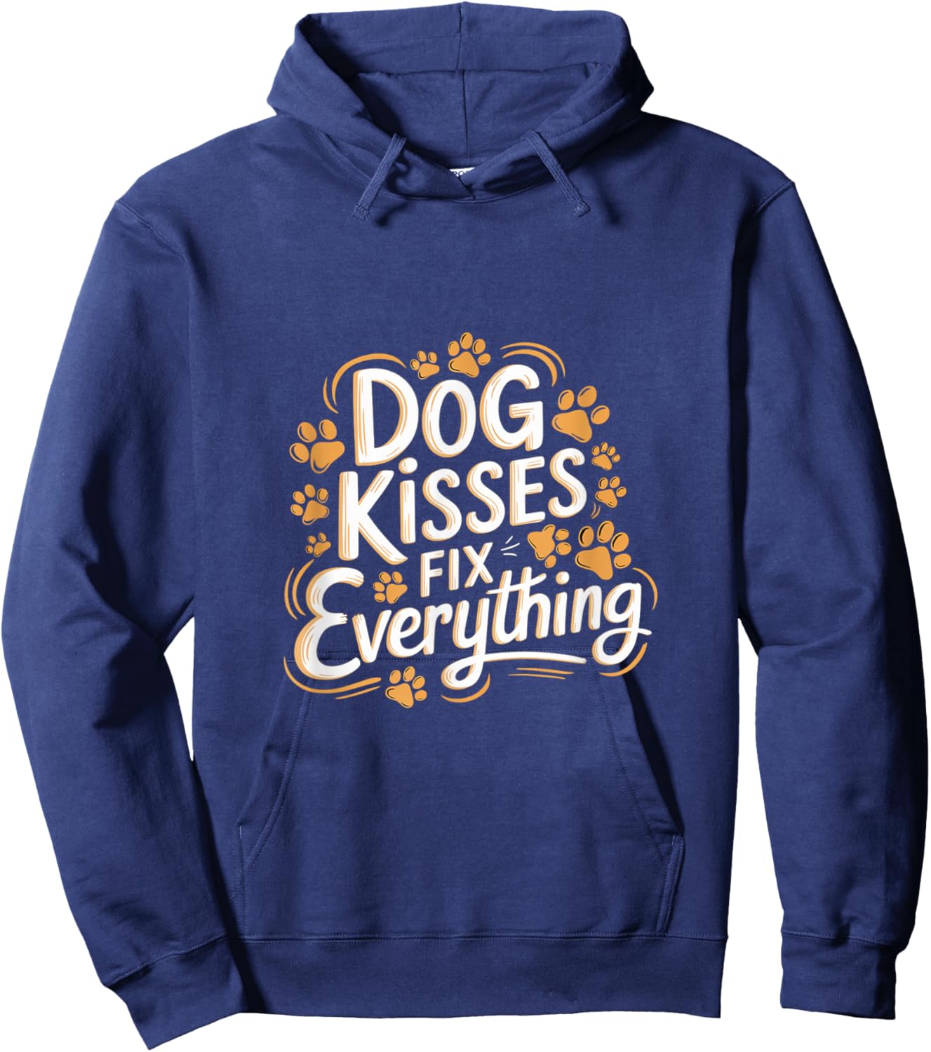 Dog Kisses Fix Everything Dog Lover Hoodie - Hoodie | Navy