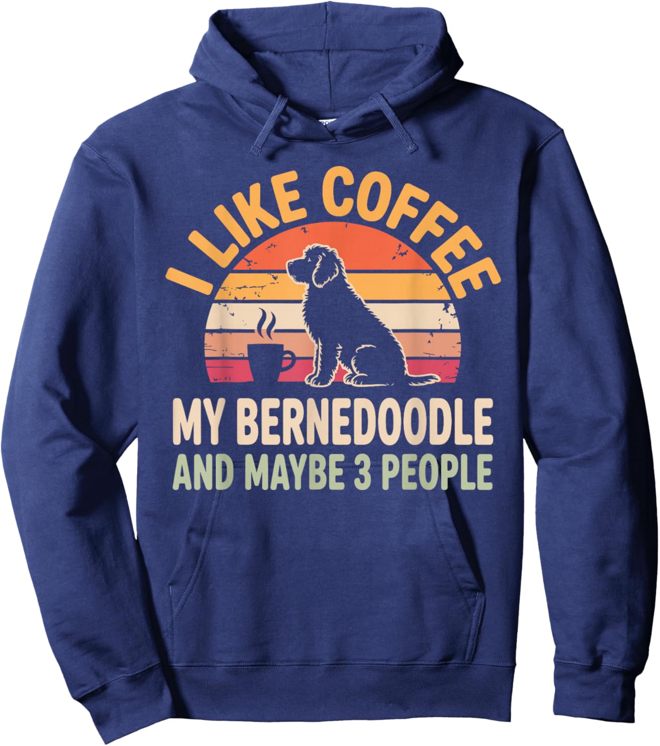 Funny Bernedoodle Art Women Bernedoodle Dog Lover Hoodie - Hoodie | Navy