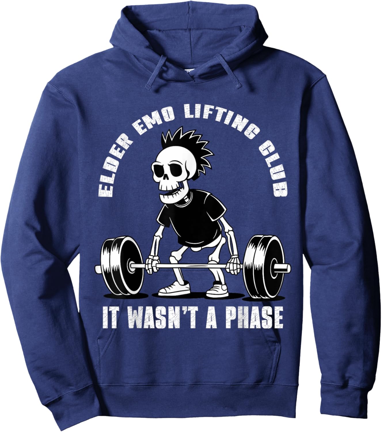 Elder Emo Lifting Club It Wasn't A Phase Hoodie - Hoodie | Navy