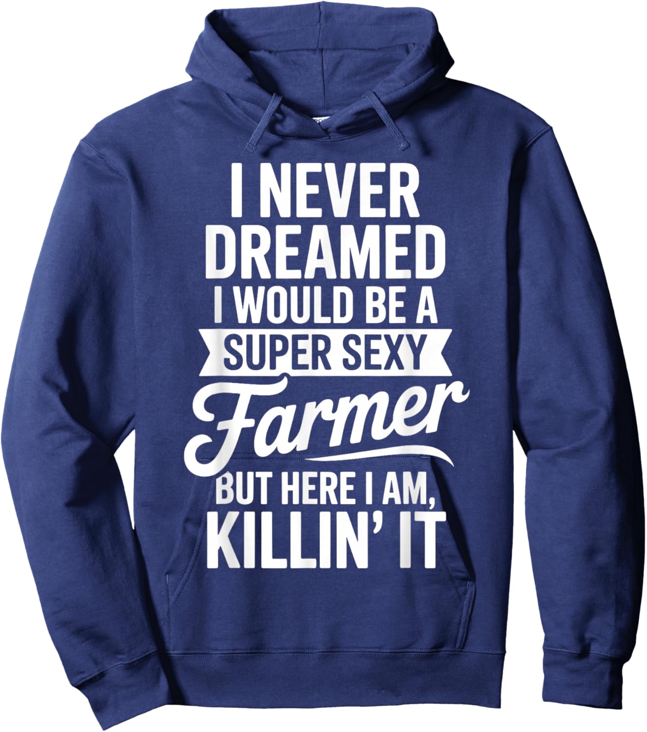 Funny Farmer Design Women Dairy Farmer Tractor Farm Hoodie - Hoodie | Navy