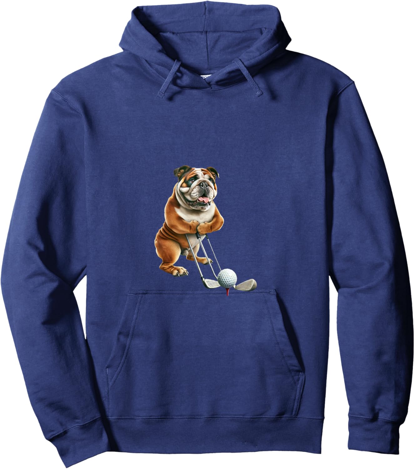 Bulldog playing golf funny dog lovers Women Kids Hoodie - Hoodie | Navy