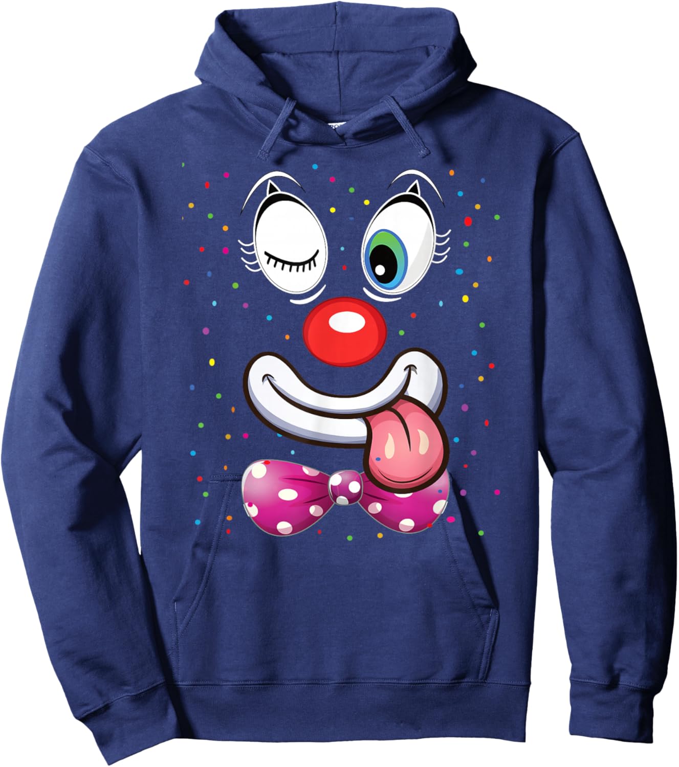 Bretelles De Clown Costume De Carnaval Costume De Clown Hoodie - Hoodie | Navy