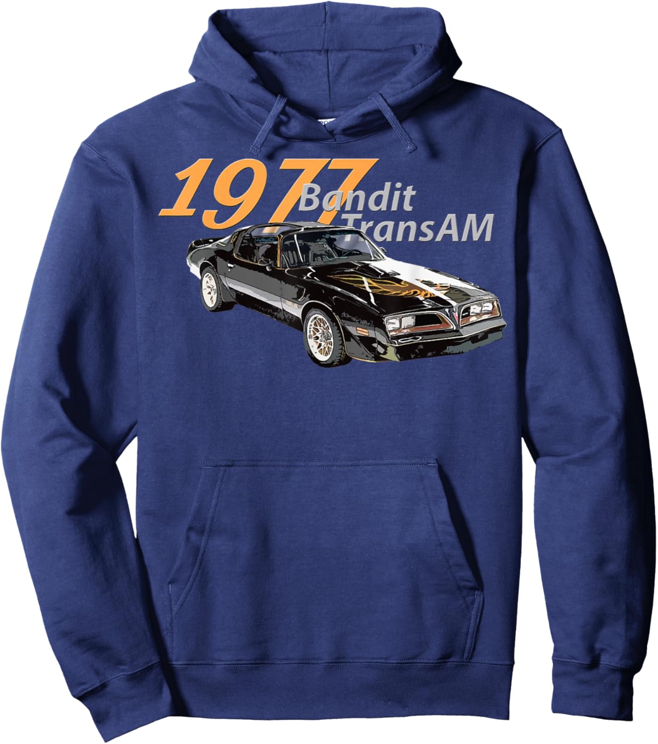 1977 77 trans am vintage black car MUSCLE CARS 70s CLASSIC Hoodie - Hoodie | Navy