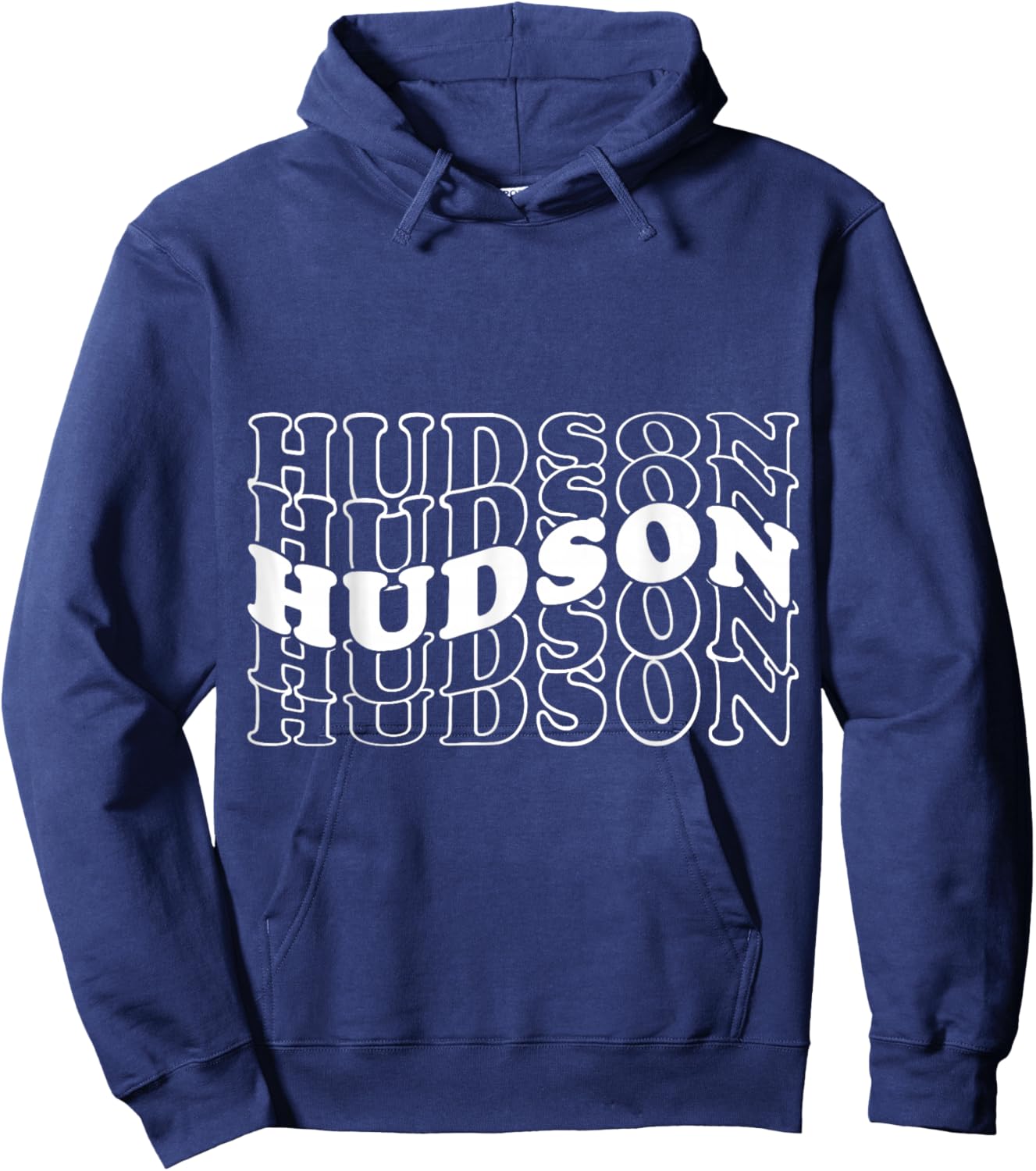 Hudson Gifts Retro -Adults Black Small Short Sleeve Hoodie - Hoodie | Navy