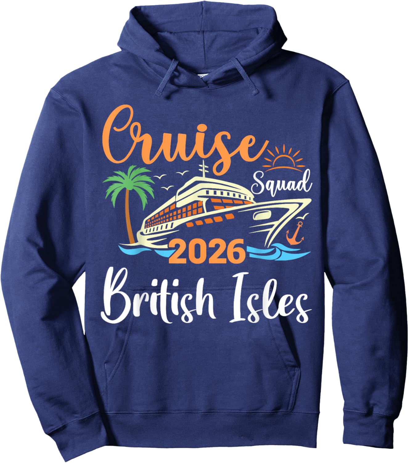 British Isles Cruise Squad 2026 Family Holiday Matching Hoodie - Hoodie | Navy