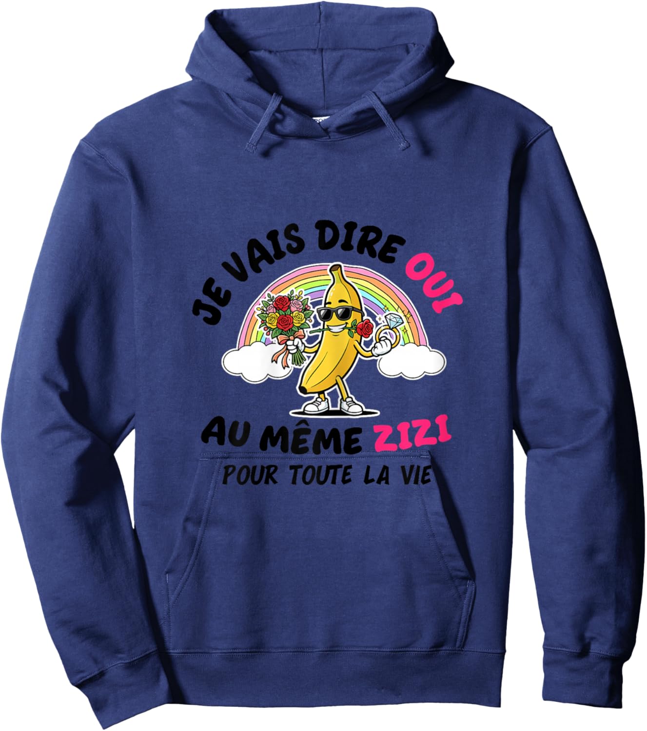 Shirt EVJF Même Zizi pour Toute La Vie Future Mariée Hoodie - Hoodie | Navy