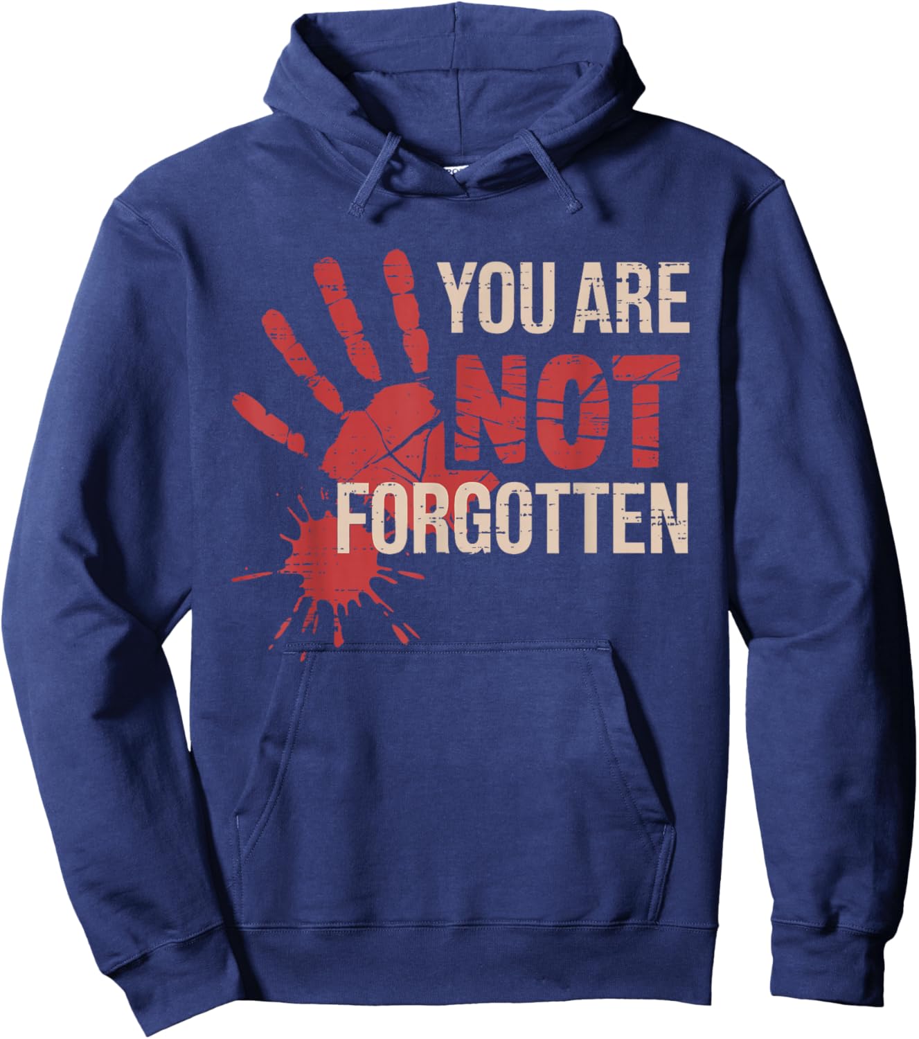 You are Not Forgotten I Native American Women MMIW Hoodie - Hoodie | Navy