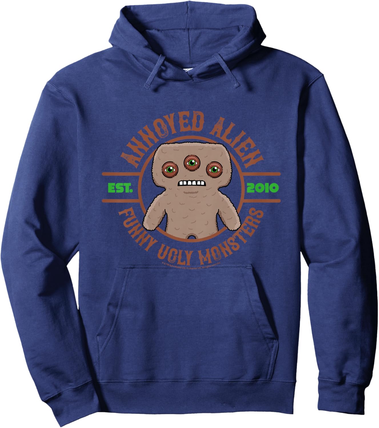 Fuggler Annoyed Alien Originals Funny Ugly Monsters Kids Hoodie - Hoodie | Navy