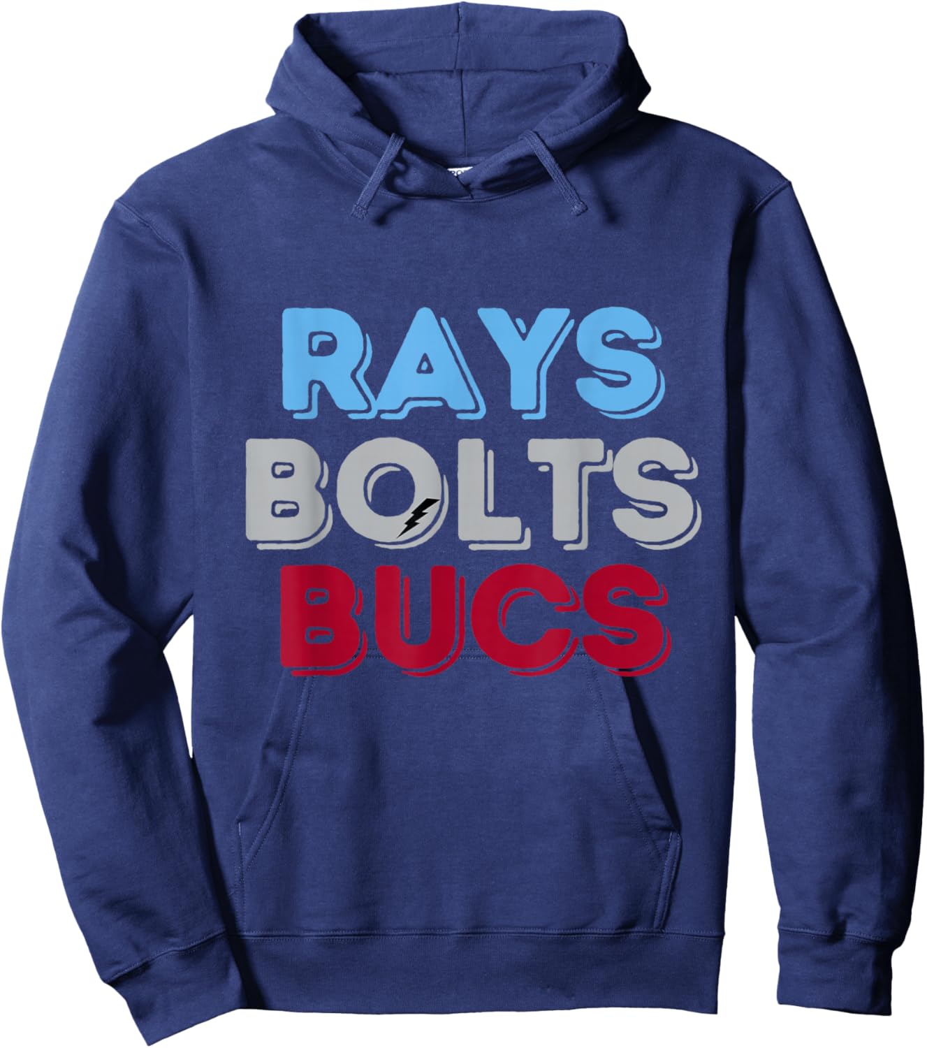 Retro Vintage Rays Bolts Bucs Hoodie - Hoodie | Navy