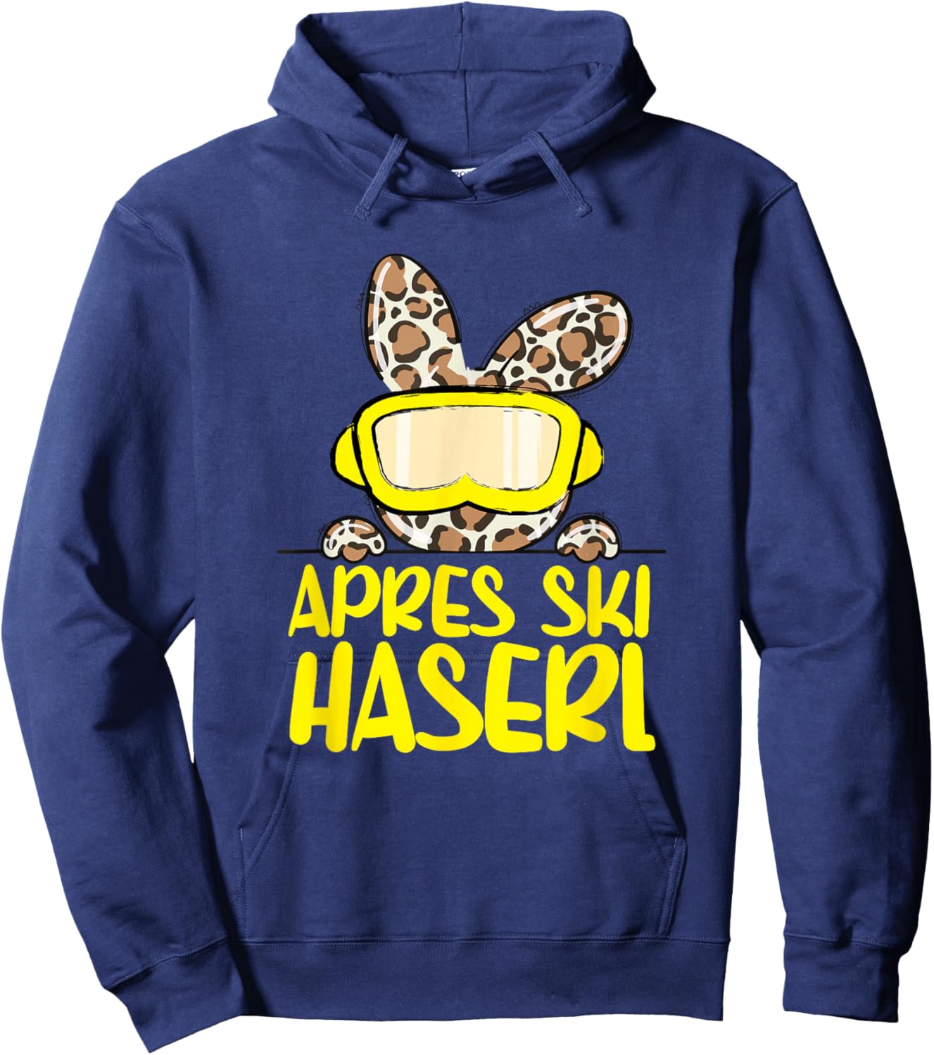 apreski Haserl, Skier Apresskiparty Leoprint Hoodie - Hoodie | Navy