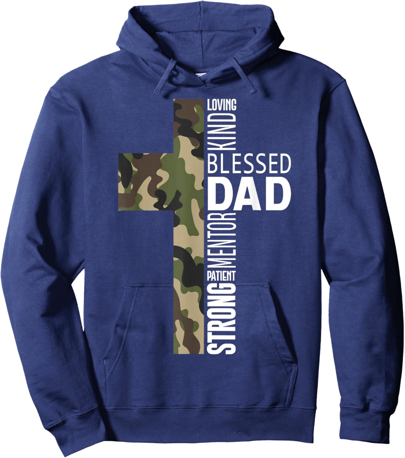 Christian Lovers Man of God Dad Jesus Faith Man of God Dad Hoodie - Hoodie | Navy