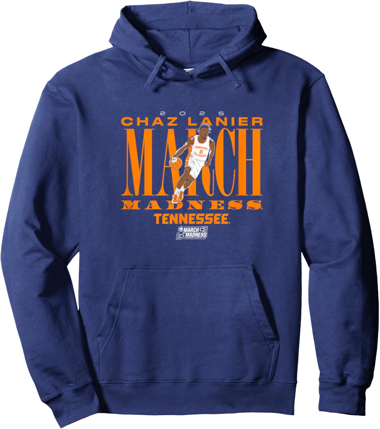 Tennessee Volunteers Basketball: Chaz Lanier March Madness Hoodie - Hoodie | Navy
